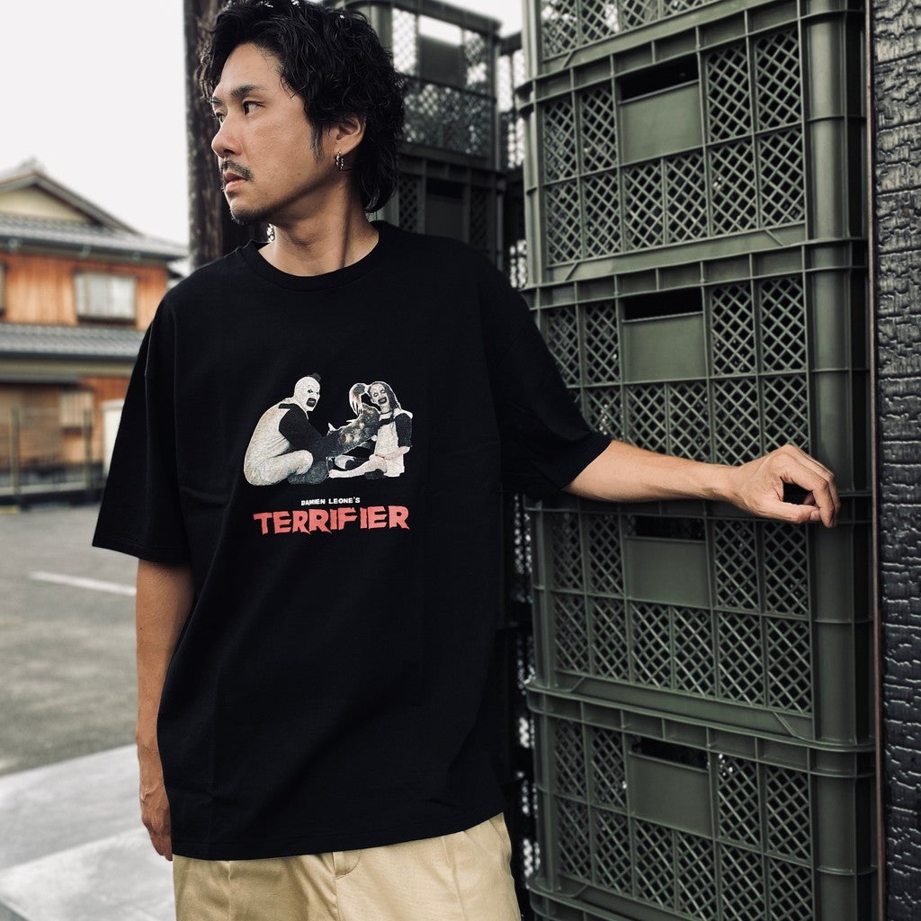 TERRIFIER | WASHED HEAVY WEIGHT CREW NECK T-SHIRT ( TYPE-3 ) #BLACK [TERRIFIER-WM-WT03]