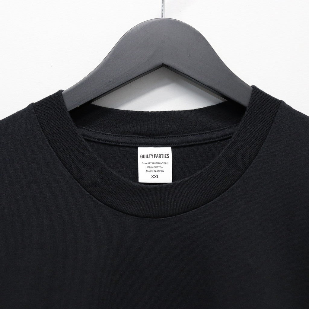 TIM LEHI | WASHED HEAVY WEIGHT CREW NECK LONG SLEEVE T-SHIRT ( TYPE-2 ) #BLACK [25FW-WMT-LT02]