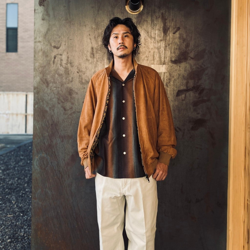 トップス STRIPED OPEN COLLAR SHIRT L/S #BROWN STRIPED OPEN COLLAR SHIRT L/S #BROWN [25FW-WMS-OC07] – cocorozashi