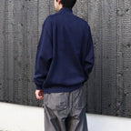HALF BUTTON UP KNIT #NAVY [CES30KN05]