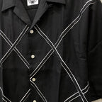 WOLF'S HEAD | 50'S SHIRT S/S -TYPE 3- #OFFWHITE-BLACK [WOLFSHEAD-WM-OC09]