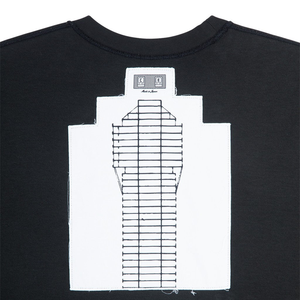 DBL KNIT SHORT SLEEVE CREW NECK #BLACK [CES29CS23]