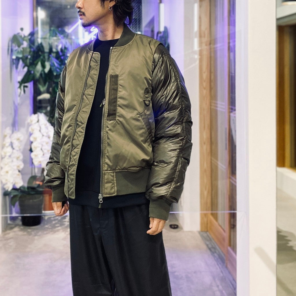 TECH 2WAY MA-1 DOWN JACKET #BROWNKAHKI [BW-40025W]