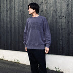 WASHED MIDDLE WEIGHT CREW NECK SWEAT SHIRT #PURPLE [26SS-WMC-SS06]