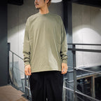 TECH DRAWSTRING L/S TEE #WOLF GRAY [BE-40025]