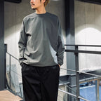 TECH LIGHTWEIGHT L/S TEE #CHARCOAL [BE-30025]
