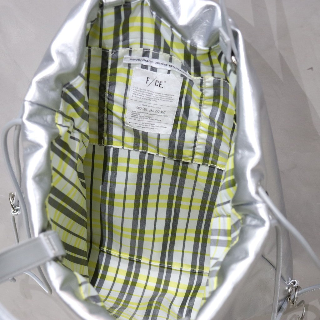 TECH LEATHER KNAPSACK TOTE #SILVER [FLE32251B0002]