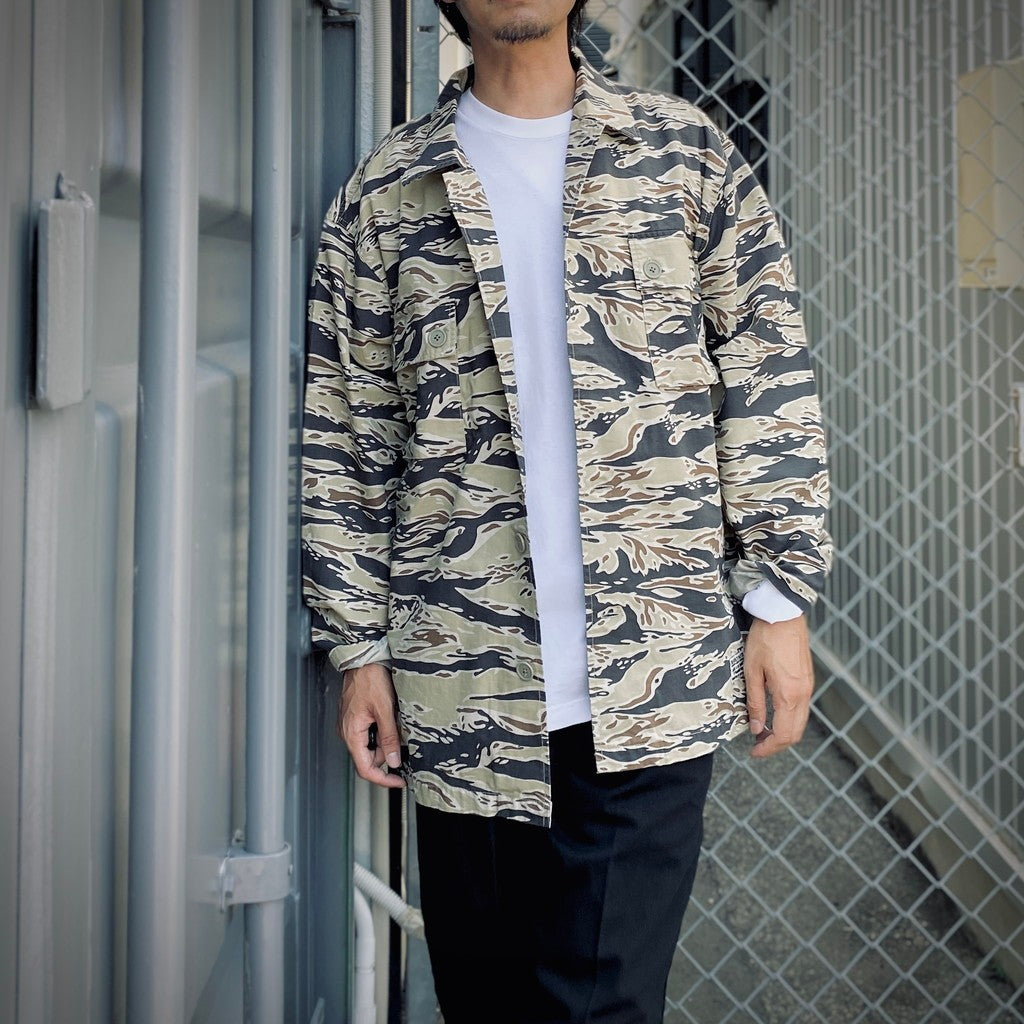 虎紋迷彩軍用襯衫（2型）#米色 [25FWE-WMO-ML06]