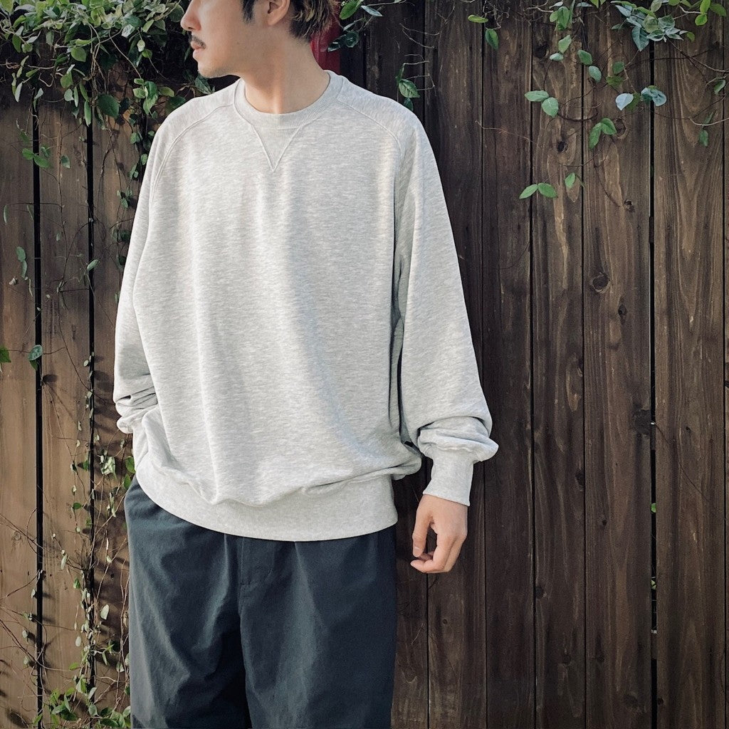 科技運動袖圓領上衣 灰色 [BE-50025]