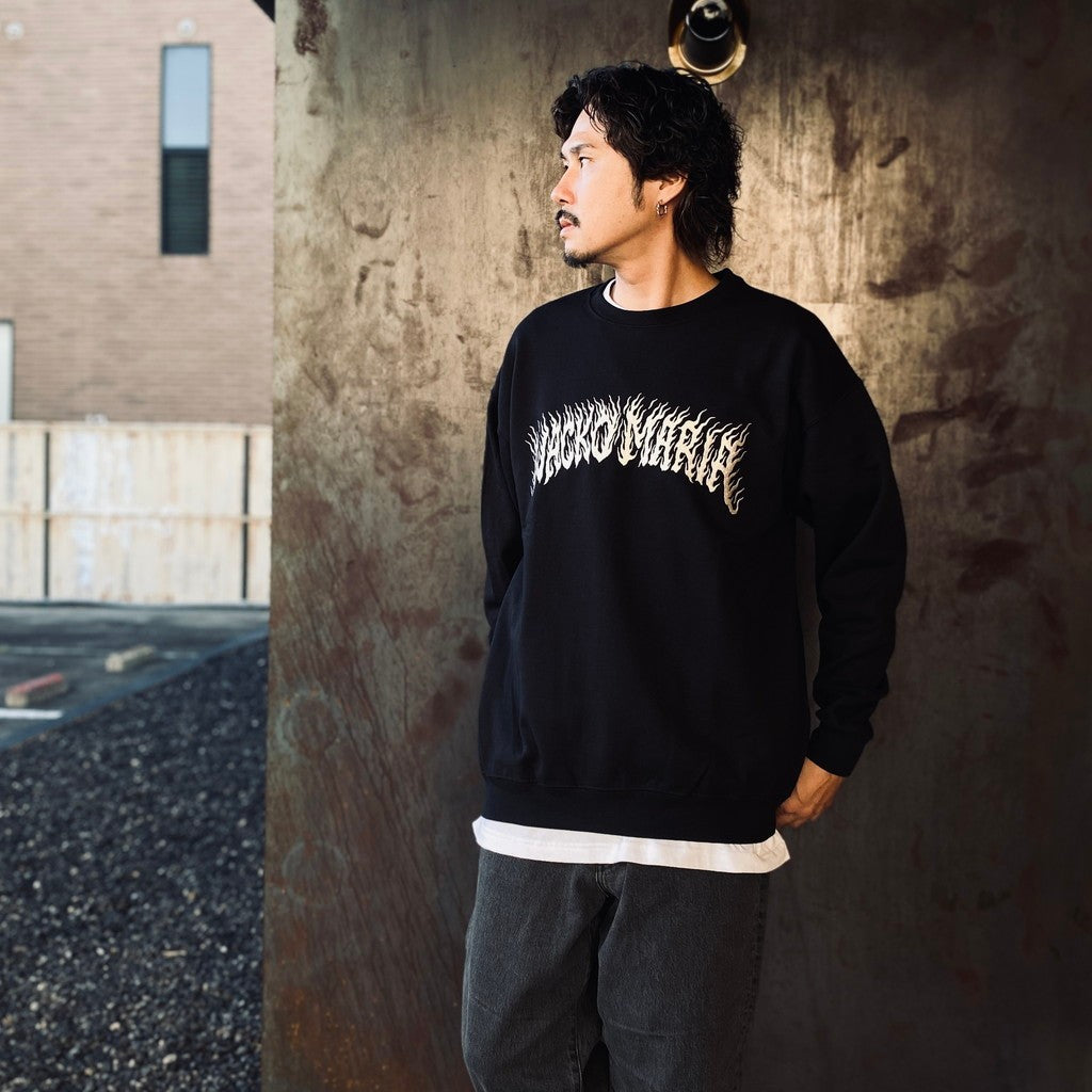 TIM LEHI | CREW NECK SWEAT SHIRT ( TYPE-2 ) #BLACK [25FW-WMC-SS12]