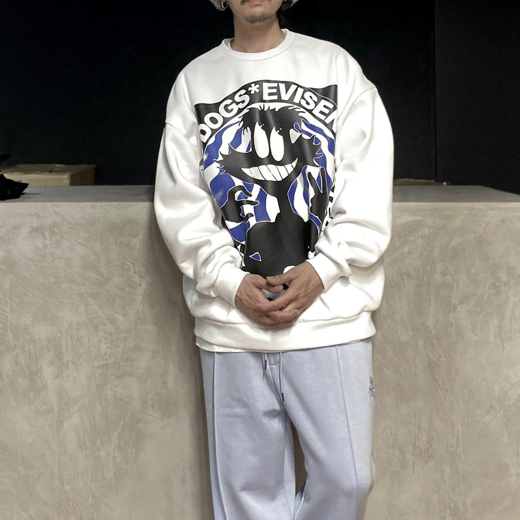 BIAS DOGS | 2HD CREW SWEAT #WHITE [23FW-BD06] – cocorozashi