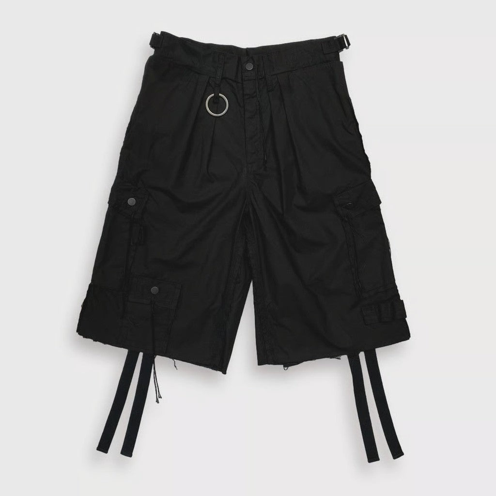 Heavy Cargo Short With Damaged(AGED CANVAS) #BLACK [M-P3-PT10]