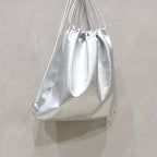 TECH LEATHER KNAPSACK TOTE #SILVER [FLE32251B0002]