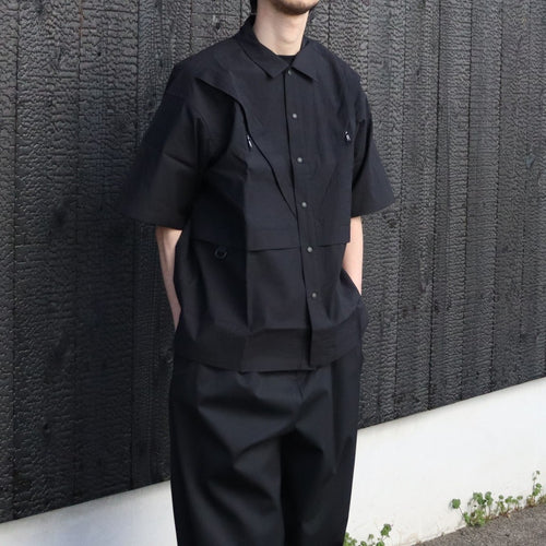 LIGHT WEIGHT DIMENSIONAL SHIRT #BLACK [FST02261U0002]