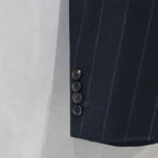 SINGLE BREASTED JACKET ( TYPE-8 ) &amp; TROUSERS #BLACK/GRAY STRIPE [24FW-WMO-SU08 / 24FW-WMP-TR23]