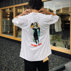TERRIFIER | WASHED HEAVY WEIGHT CREW NECK T-SHIRT ( TYPE-4 ) #WHITE [TERRIFIER-WM-WT04]