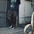 HERRINGBONE BALLOON PANTS #Olive [SS25-B06]