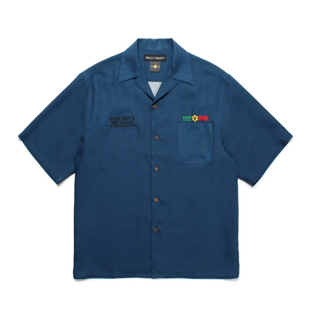 BOB MARLEY | HAWAIIAN SHIRT S/S ( TYPE-2 ) #NAVY [BOBMARLEY