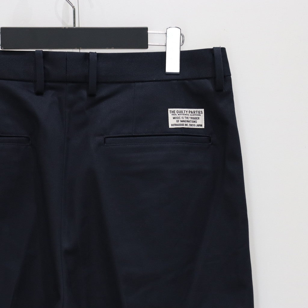 DOUBLE PLEATED CHINO TROUSERS #NAVY [25SS-WMP-PT13]