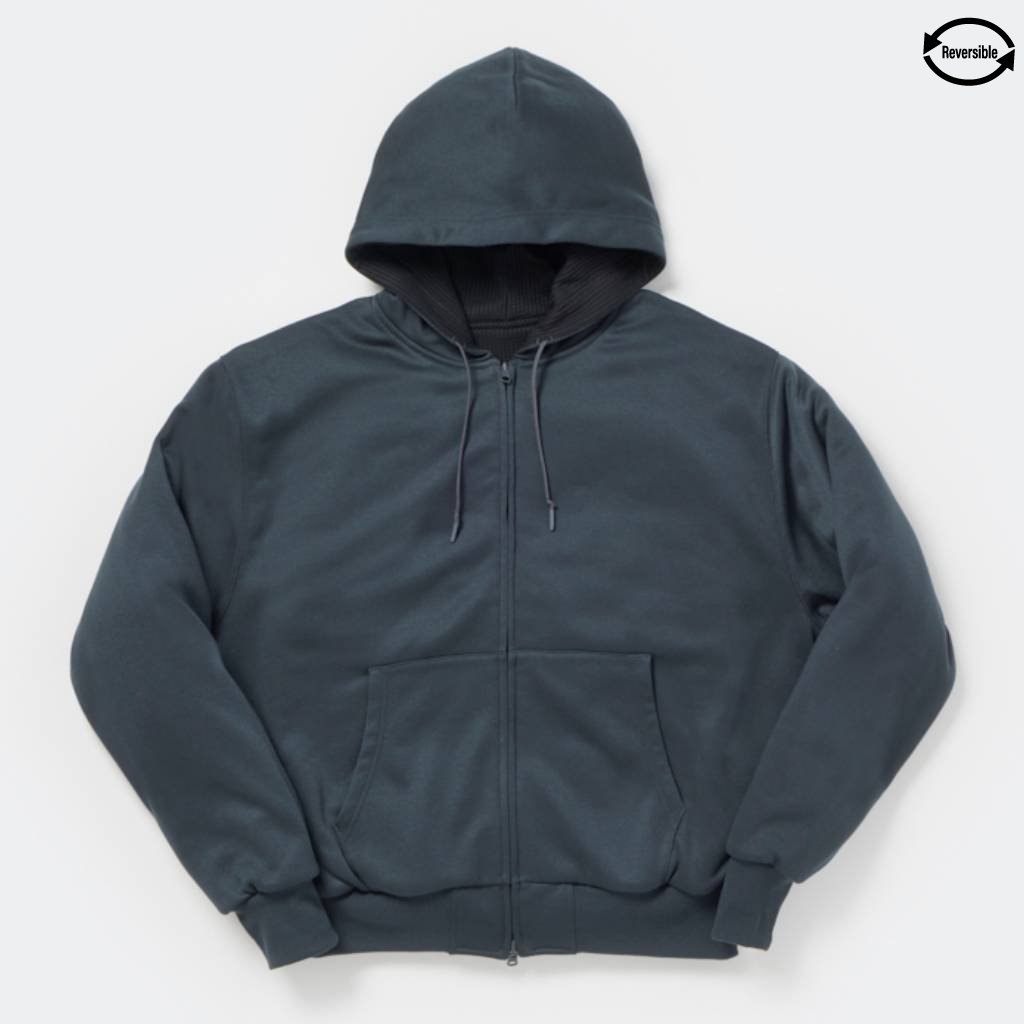 TECH SWEAT DOUBLE FACE PARKA #INK BLACK [BE-54026W]