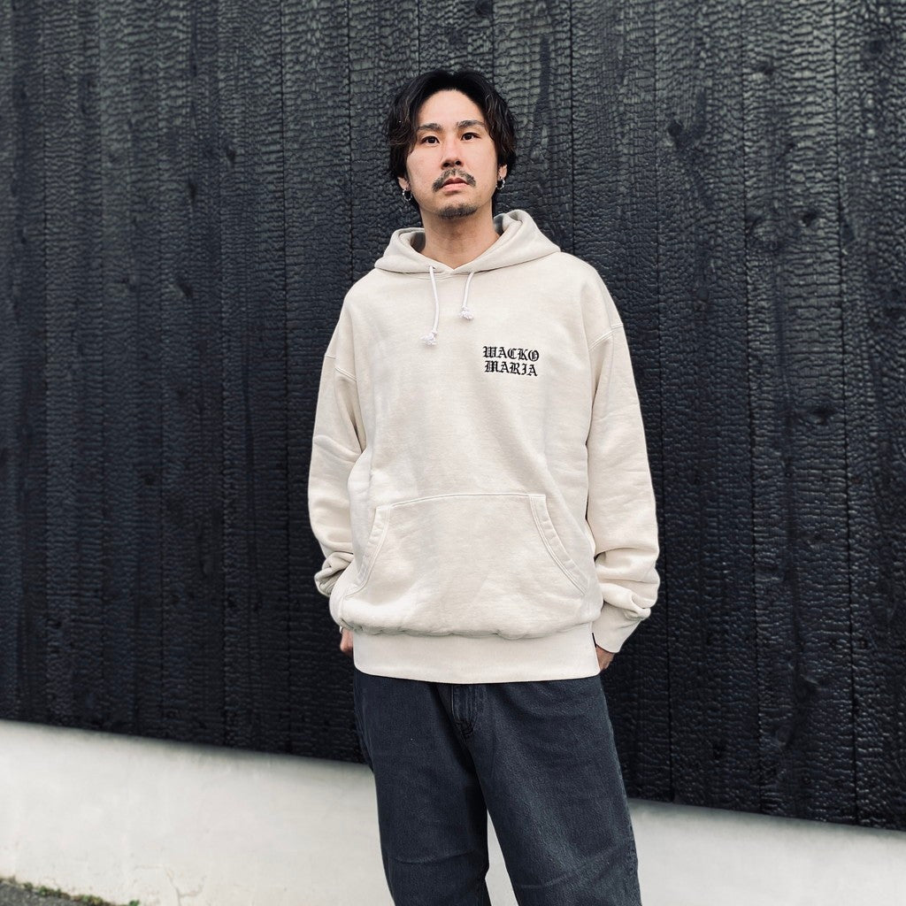 WASHED MIDDLE WEIGHT PULLOVER HOODED SWEAT SHIRT #IVORY [26SSE-WMC-SS02]