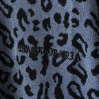 LEOPARD KNIT POLO SHIRT #BLUE [24FW-WMK-KN13]