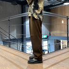 褶襉長褲 #棕色 [24FWE-WMP-TR01]