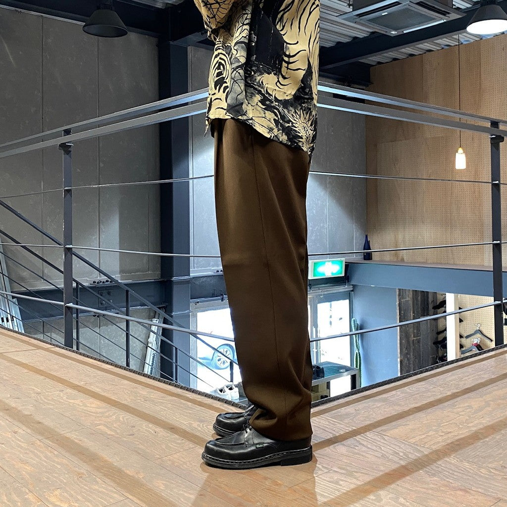 褶襉長褲 #棕色 [24FWE-WMP-TR01]