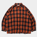 PLAID FLANNEL L/S SHIRT #Navy x Orange [FW26-S02]