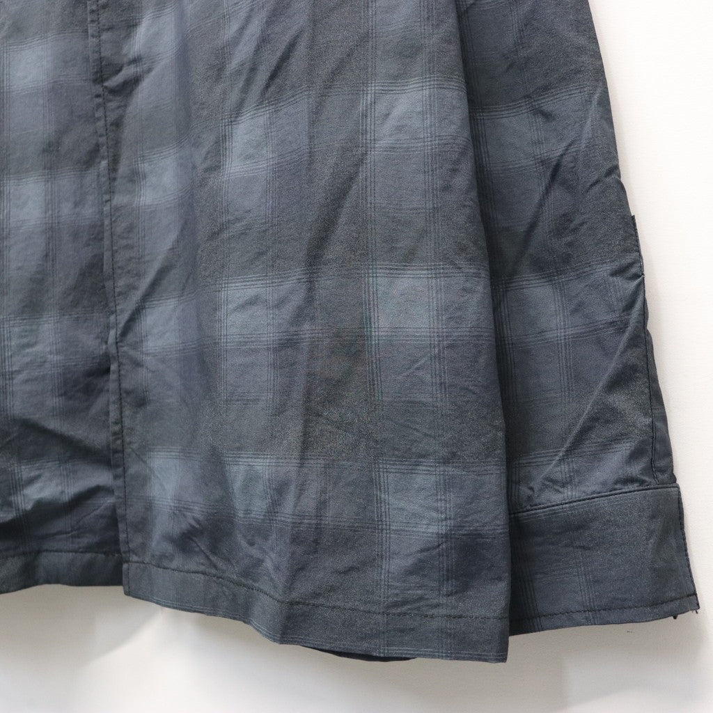 TASLAN NYLON CHECK SHIRT #BLACK [CCC-261W003]