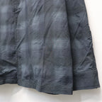 TASLAN NYLON CHECK SHIRT #BLACK [CCC-261W003]