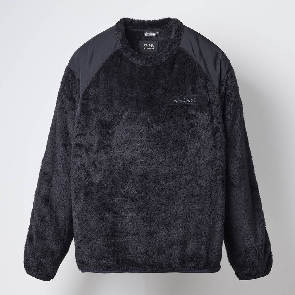 Wild Things | Shaggy Fleece Pullover #Black [SD26F-CT14]