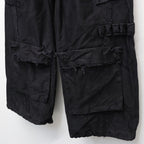 Slash Seam Twist Cargo Pants (PIGMENT DYED MOLESKIN) #BLACK [M-P2-PT13]