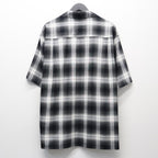 OMBRE CHECK OPEN COLLAR SHIRT S/S ( TYPE-2 ) #GRAY [26SS-WMS-OC10]