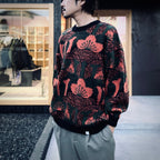 KABUTO MOHAIR CREW KNIT #Orange/Green [25FW_KN01]