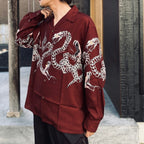 夏威夷長袖襯衫（4 型）#酒紅色 [25FW-WMS-HI04]