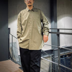 TECH REGULAR STRIPE SHIRT L/S #WOLF GRAY [BE-81025]