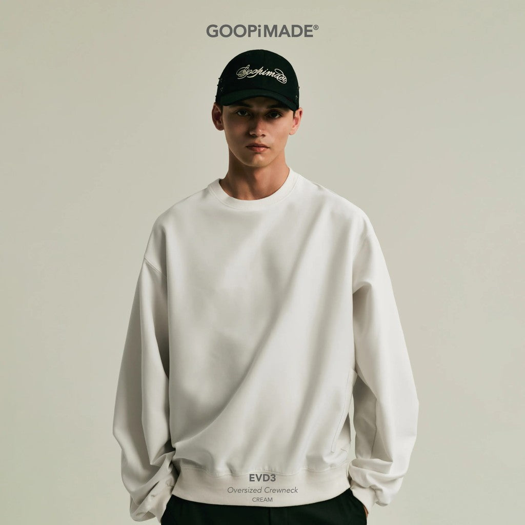 EVD3 Oversized Crewneck #Cream [GOOPI-26AW-SEP-03]
