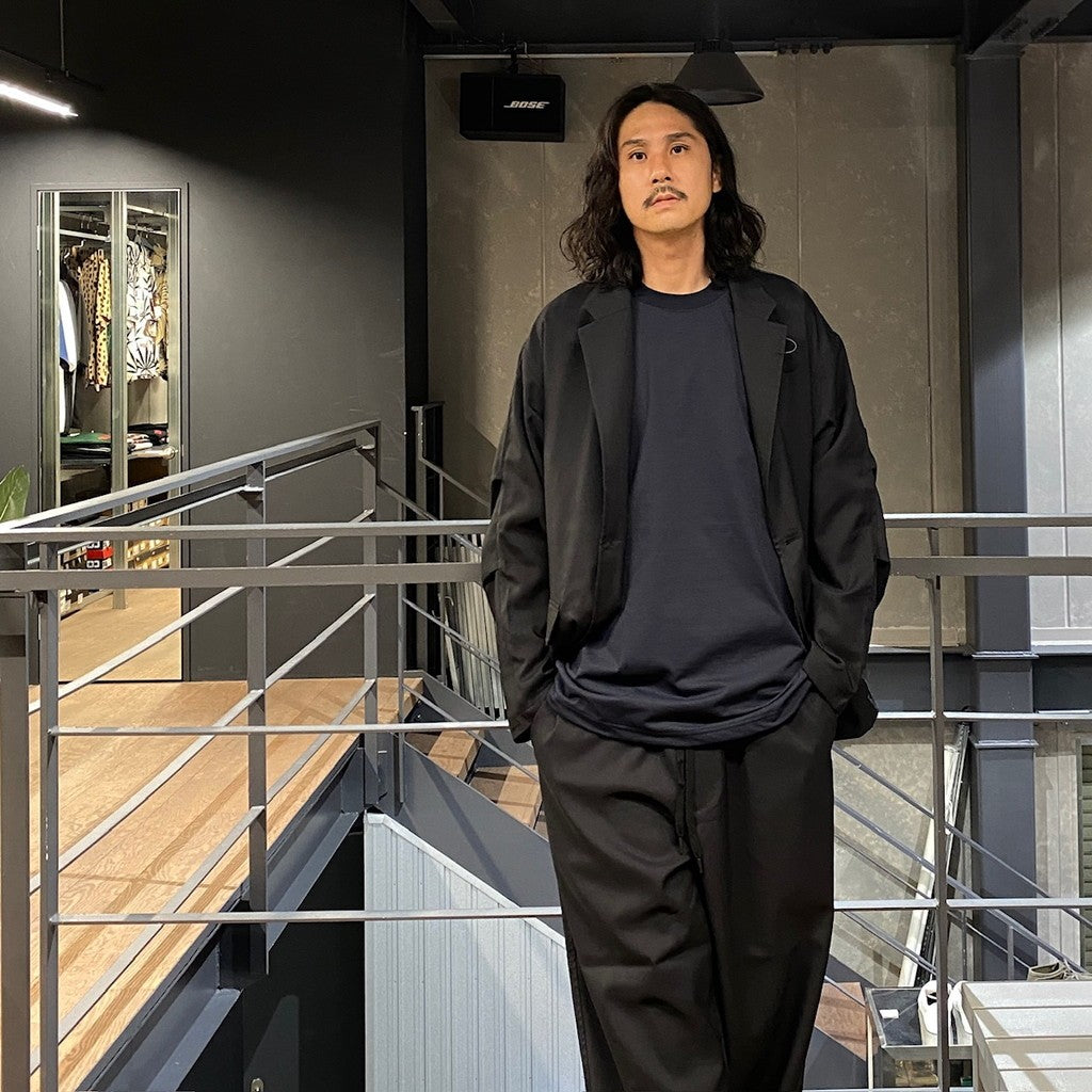 TECH LOOSE 2B JACKET POLISAGE #BLACK [BJ-57024W]