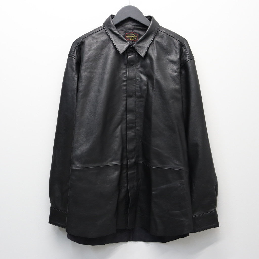 LEATHER SHIRT #GOAT SKIN SUEDE LEATHER [sn25f002]