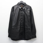 LEATHER SHIRT #GOAT SKIN SUEDE LEATHER [sn25f002]
