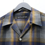 OMBRE CHECK OPEN COLLAR SHIRT S/S ( TYPE-1 ) #BLUE [26SS-WMS-OC09]