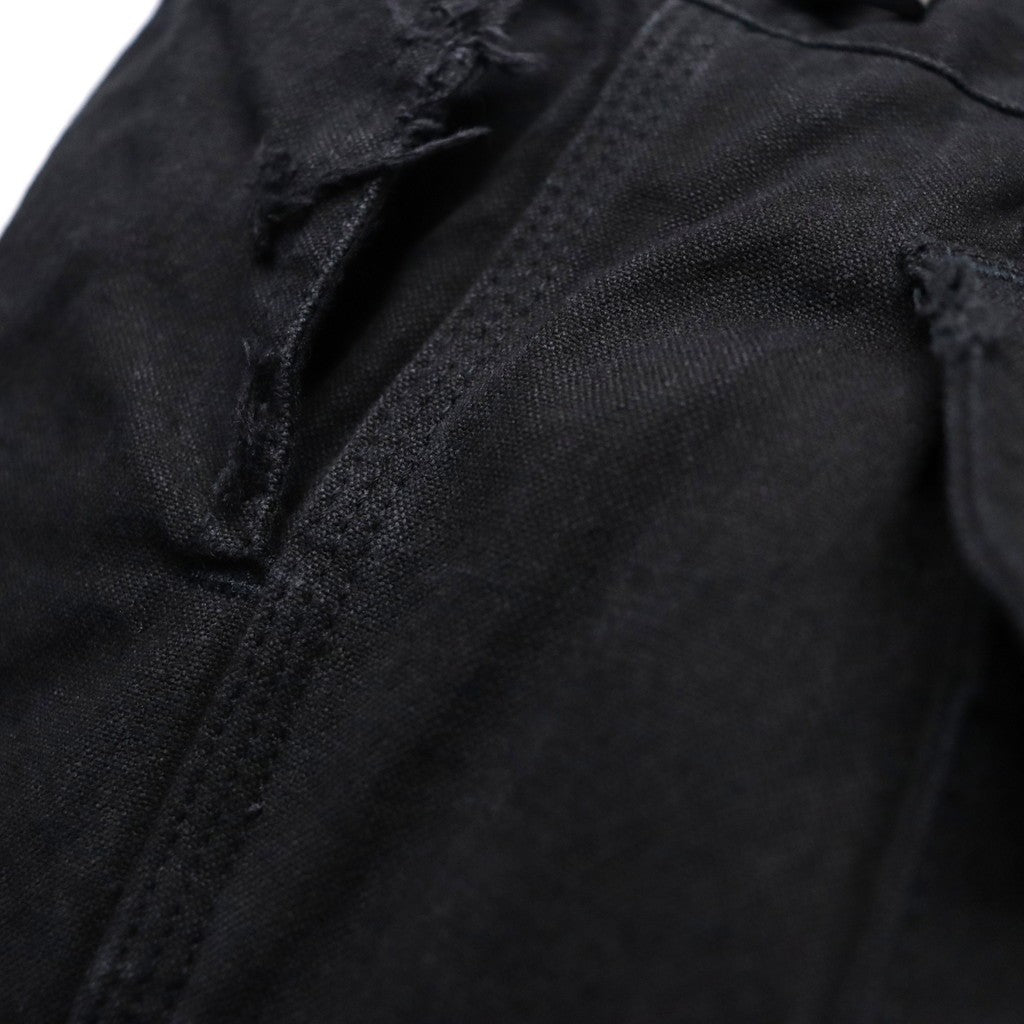 Heavy Cargo Short With Damaged(AGED CANVAS) #BLACK [M-P3-PT10]
