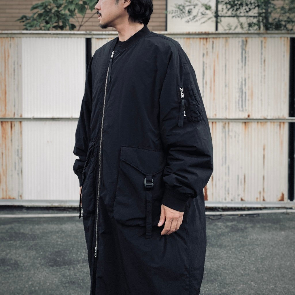 GARMENT DYE DOWN MA-1 LONG COAT 2.0 #BLACK [FST09262U0002]