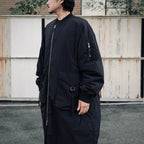 GARMENT DYE DOWN MA-1 LONG COAT 2.0 #BLACK [FST09262U0002]