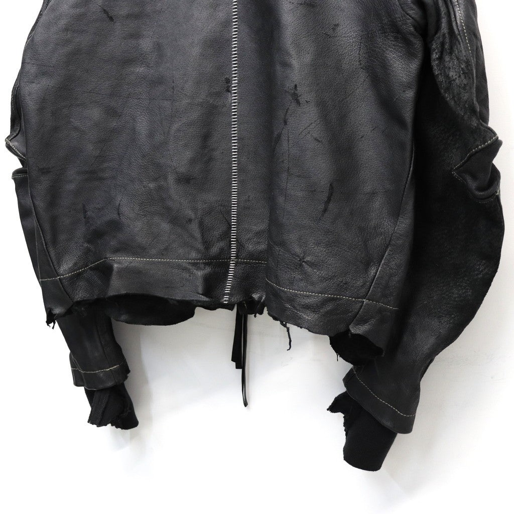 Skin Jacket (VEGETABLE TANNING PIG LEATHER) #BLACK [M-P2-LW1]