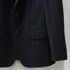 SINGLE BREASTED JACKET ( TYPE-8 ) &amp; TROUSERS #BLACK/GRAY STRIPE [24FW-WMO-SU08 / 24FW-WMP-TR23]