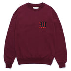 MIDDLE WEIGHT CREW NECK SWEAT SHIRT ( TYPE-2 ) #BURGUNDY [24FW-WMC-SS08]