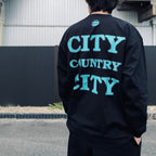 COTTON L/S T-SHIRT_CITY COUNTRY CITY #BLACK [CCC-261T002]