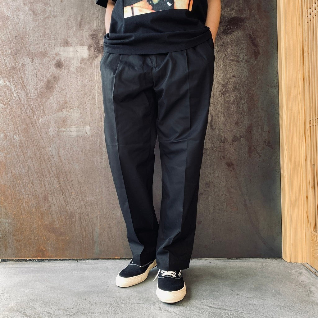 DOUBLE PLEATED CHINO TROUSERS #BLACK [26SS-WMP-PT12]